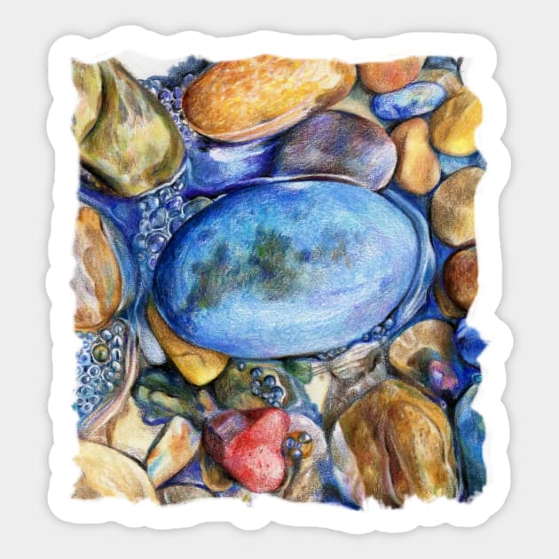 Colourful Stone Sticker by salyuddinTEE